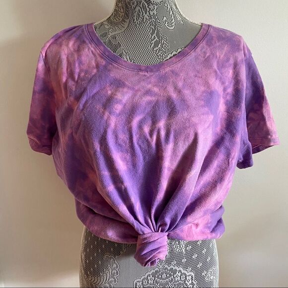 Purple and pink tie dye t-shirt - Picture 2 of 10